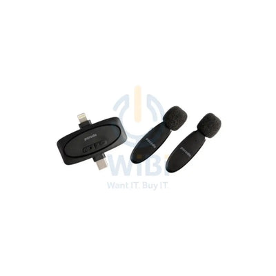 Porodo Dual Lavalier Microphone & Charging Case - Black Accessories > Audio > Microphone