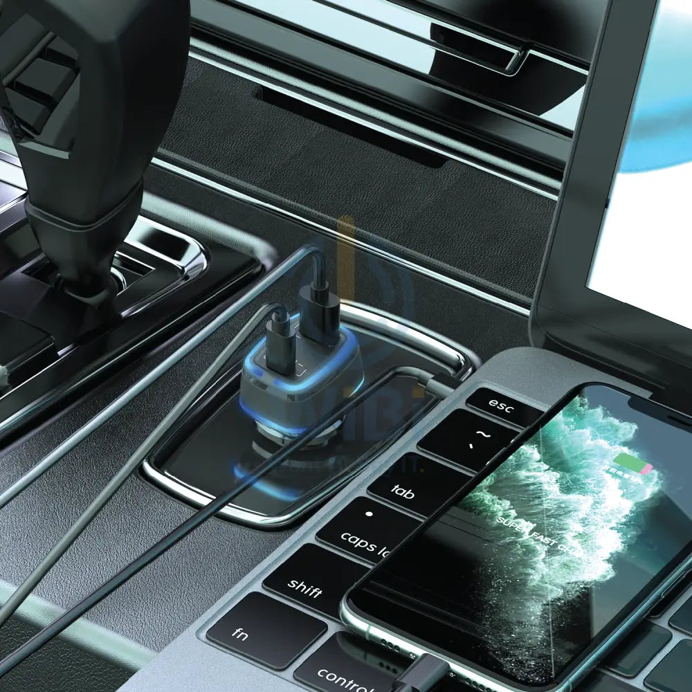 Porodo Dual Port Charger - Black Accessories > Mobiles & Tablets > Mobiles > Car Chargers