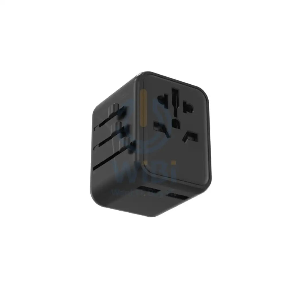 Porodo Dual USB-A Universal Travel Adapter 2.4A - Black Accessories > Power Adapters