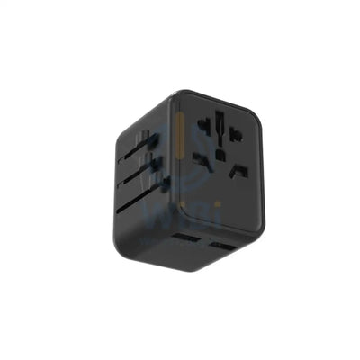 Porodo Dual USB-A Universal Travel Adapter 2.4A - Black Accessories > Power Adapters