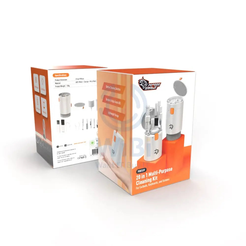 Porodo Gaming 20in1 Multi-Purpose Cleaning Kit - Earbuds / Keyboard / Screen / White Accessories > Other Peripherals