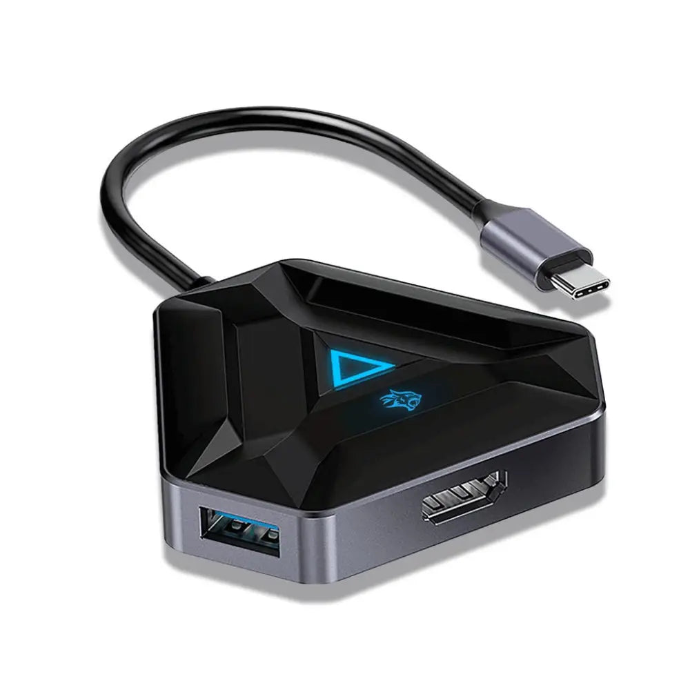 Porodo Gaming 6 In 1 4K HDMI USB-C Hub Gamers Edition - Black Accessories > Cables & Converters > Cables