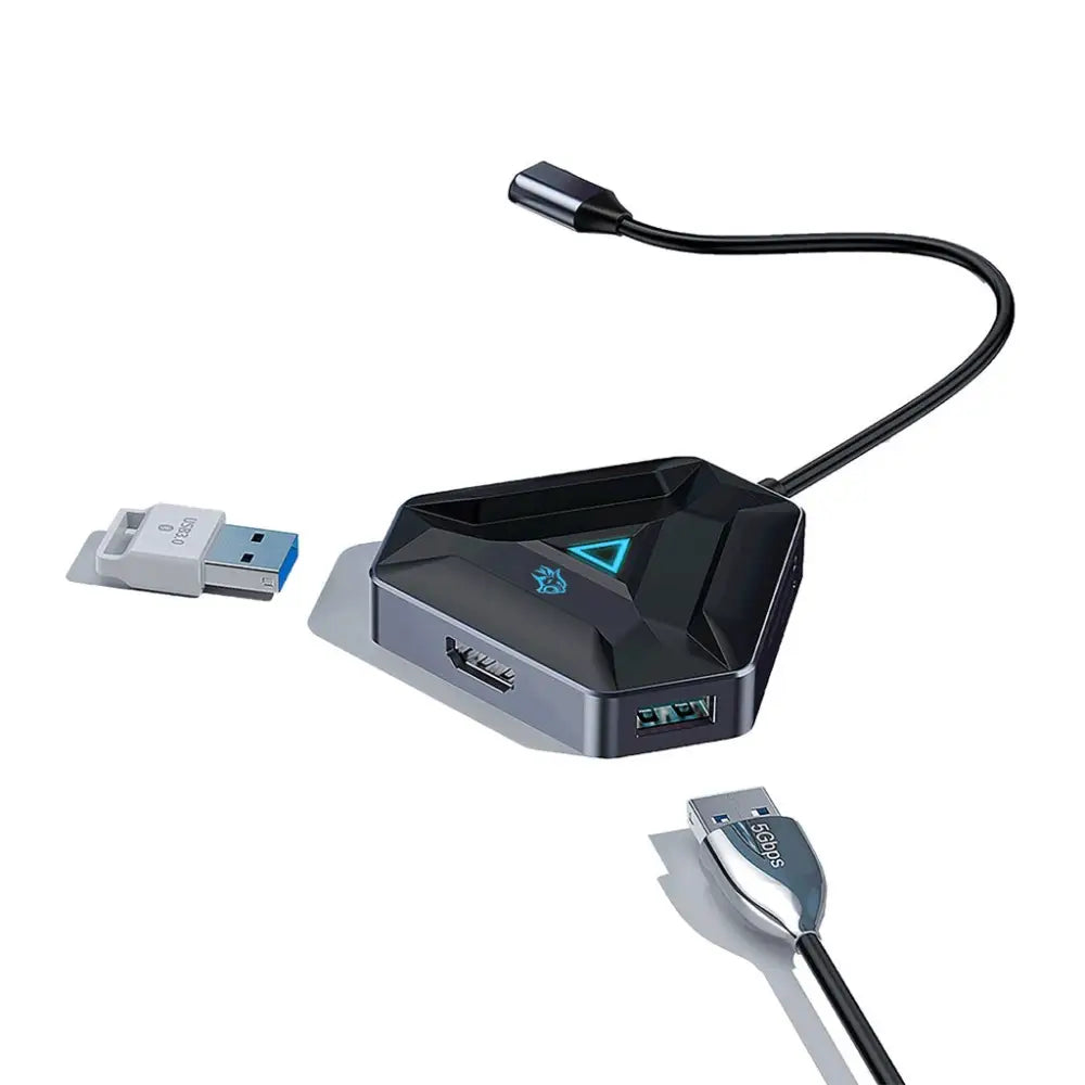 Porodo Gaming 6 In 1 4K HDMI USB-C Hub Gamers Edition - Black Accessories > Cables & Converters > Cables