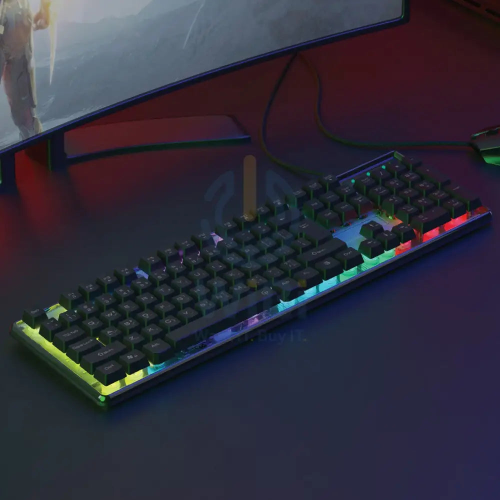 Porodo Gaming Lucid Gaming Keyboard - Transparent / Black Accessories > Keyboard & Mouse > Gaming Zone