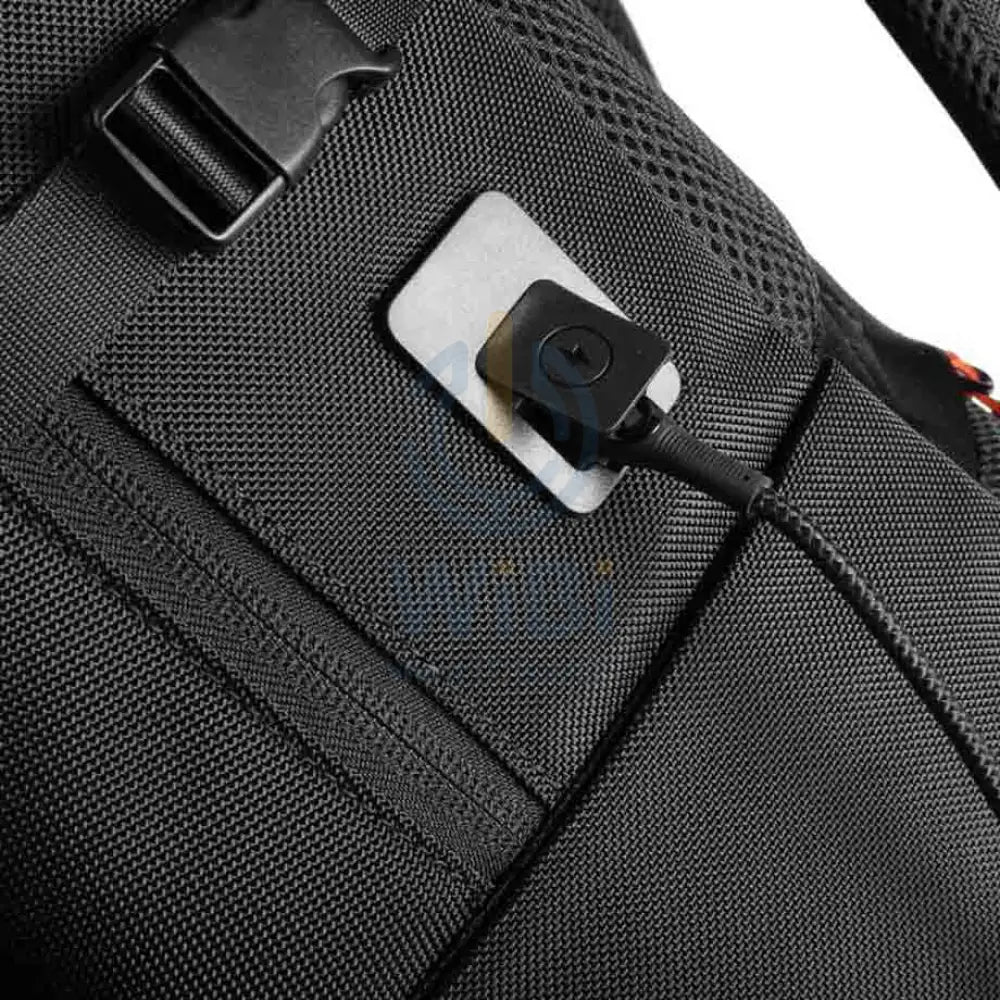 Porodo Gaming PU Laptop Backpack With USB-C Port and PS5 Compartment - Black/Orange Accessories > Bag