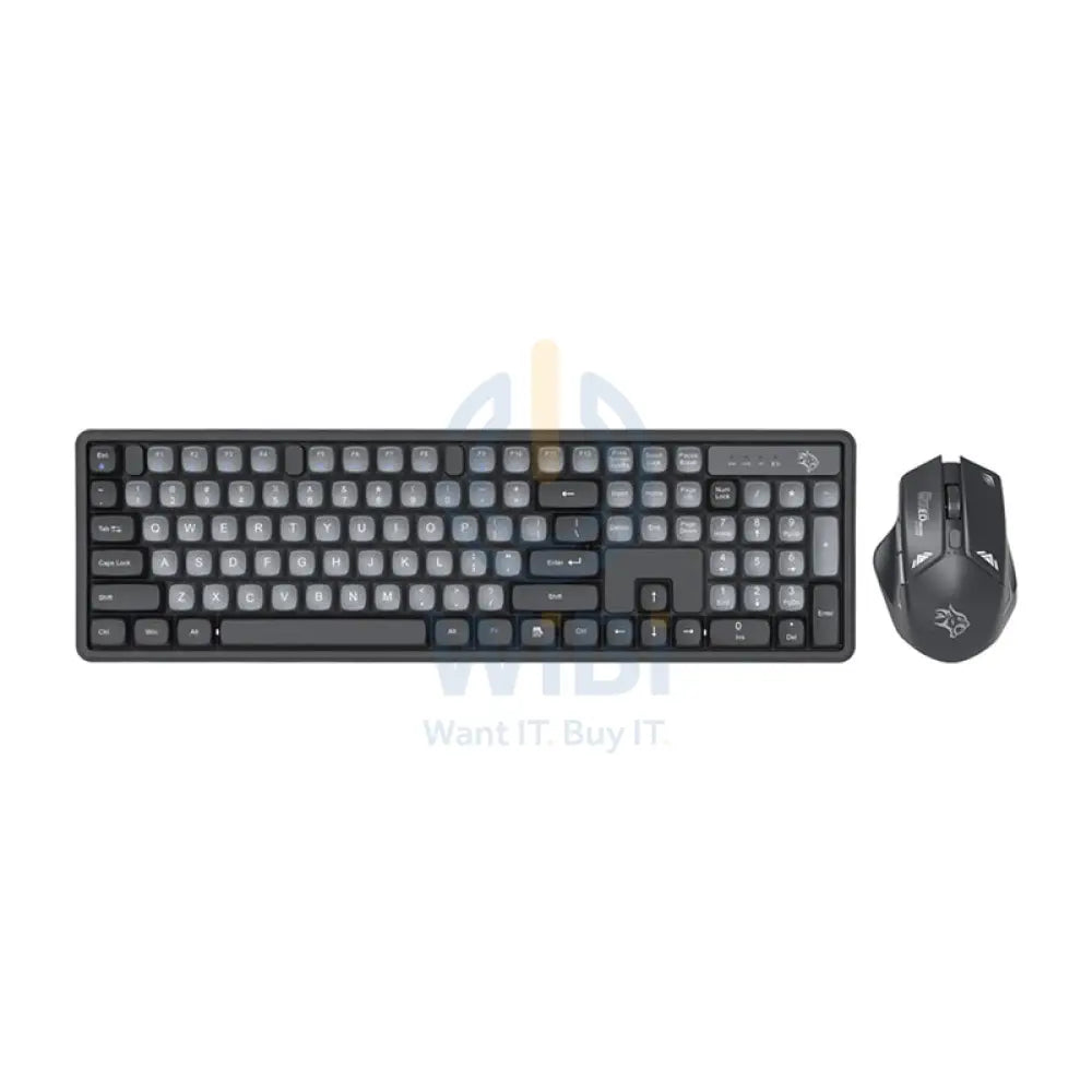 Porodo Gaming Wireless Keyboard Mouse Set - 2.4 GHz / 104 Keys / 1600 DPI / Arabic/English - Gray / A Accessories >