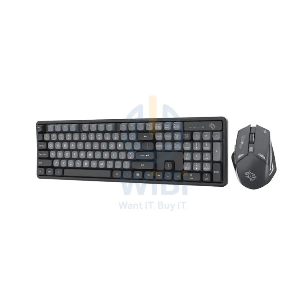 Porodo Gaming Wireless Keyboard Mouse Set - 2.4 GHz / 104 Keys / 1600 DPI / Arabic/English - Gray / A Accessories >