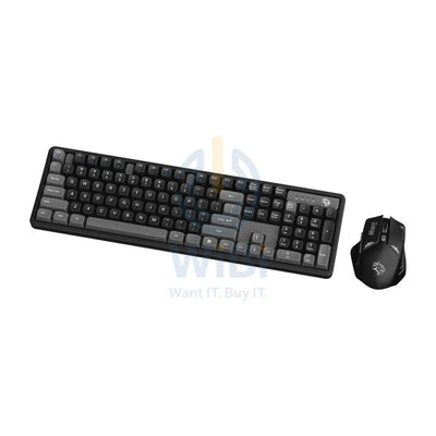 Porodo Gaming Wireless Keyboard Mouse Set - 2.4 GHz / 104 Keys / 1600 DPI / Arabic/English - Grey / B Accessories >