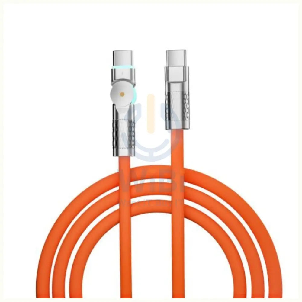 Porodo High-Speed Rotating Connector Data Cable - 100W / 1 Meter / Orange Accessories > Cables & Converters > Cables