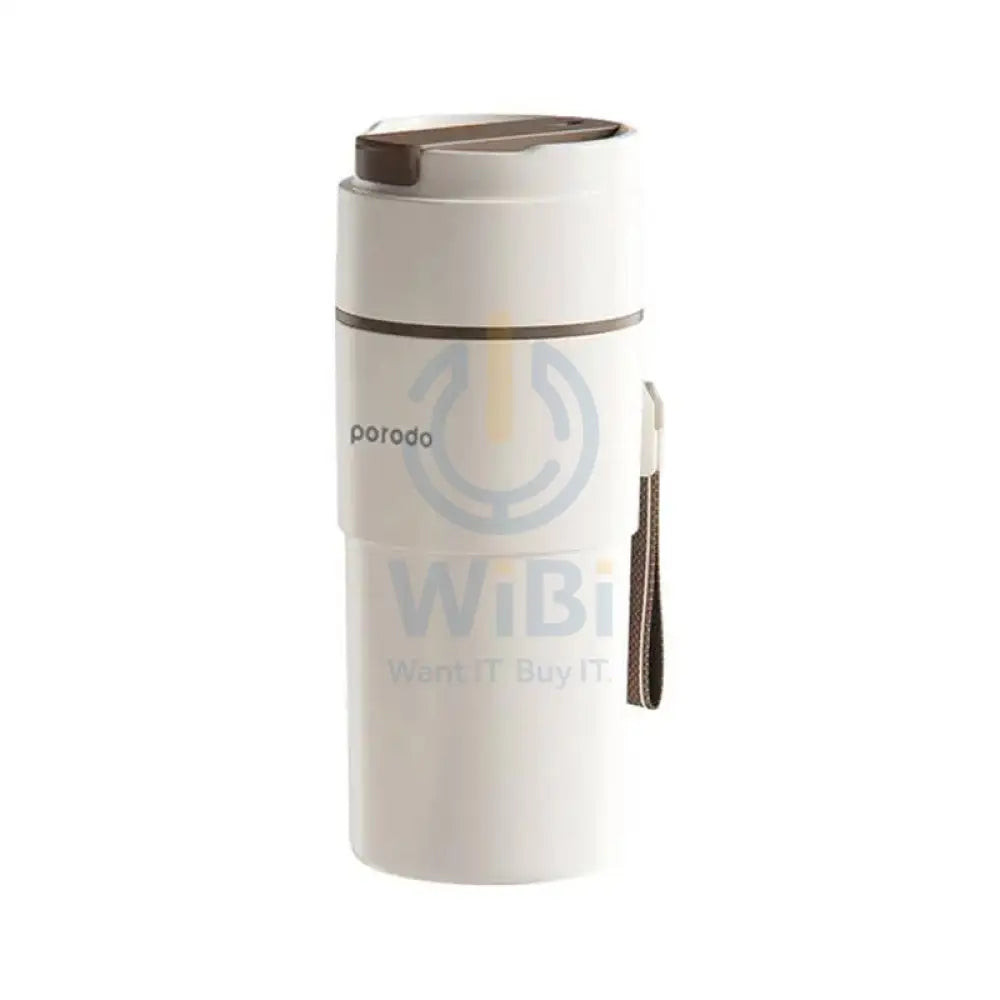 Porodo Lifestyle 2 In 1 Portable Blender Insulated Hot/Cold Mug - White Accessories > Smart Devices