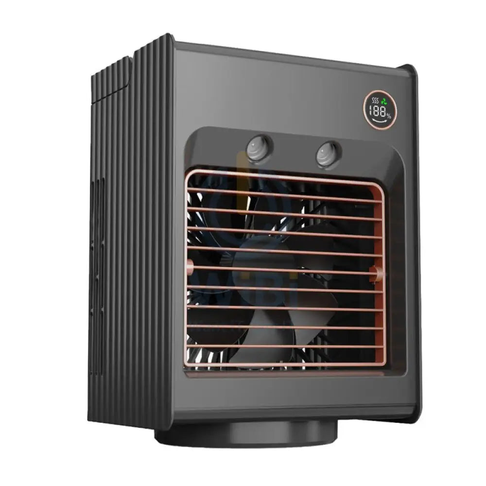 Porodo Lifestyle Air & Mist Portable Cooling Fan With Night Light - Gray Accessories > Smart Devices