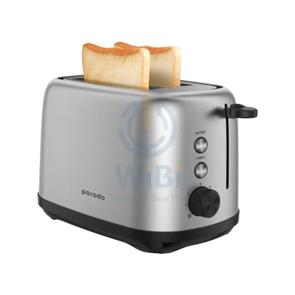 Porodo LifeStyle Golden Brown Toaster With Defrost Function - Black Accessories > Smart Devices