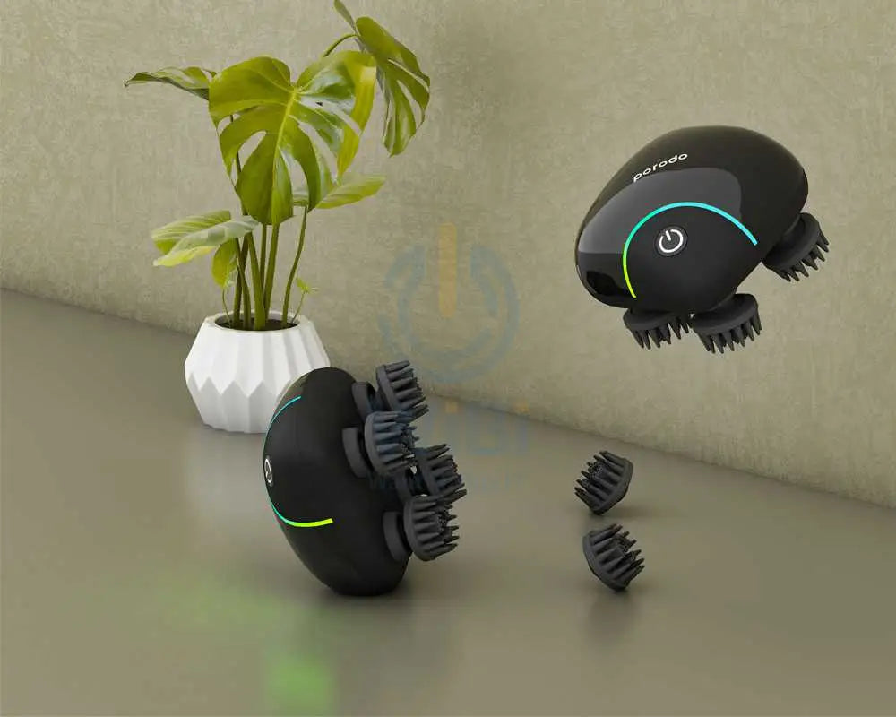 Porodo Lifestyle Portable Scalp Massager - Black Accessories > Smart Devices