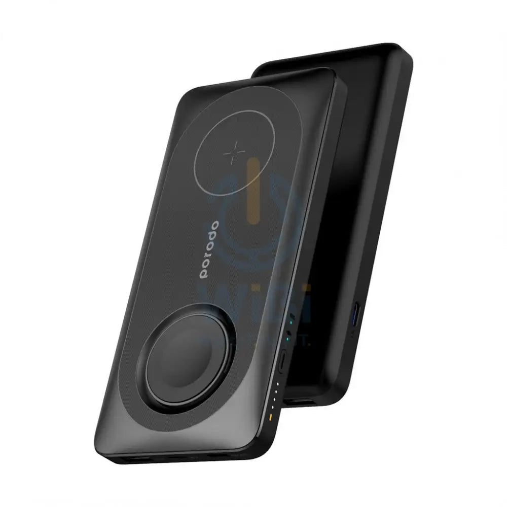 Porodo Magsafe Power bank 10,000mah with Foldable Apple Watch Charger PD 20W - Black Accessories > Power Bank