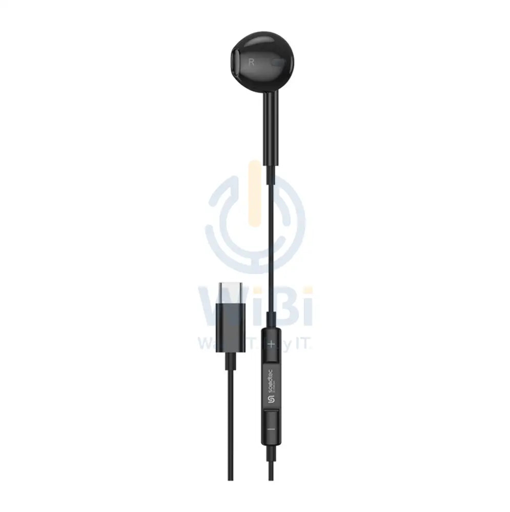 Porodo Mono Earphone with Type-C Connector - Black Accessories > Audio > Headphones
