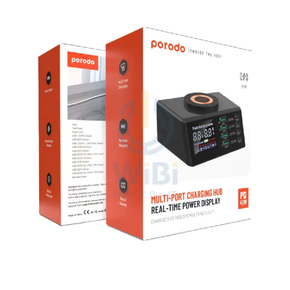 Porodo Multi-Functional MagSafe Fast Charger - Black Accessories > Power Adapters