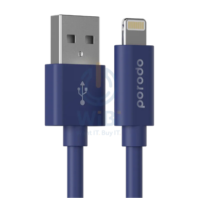 Porodo PVC Lightning Cable 1.2m - Blue Accessories > Cables & Converters > Cables