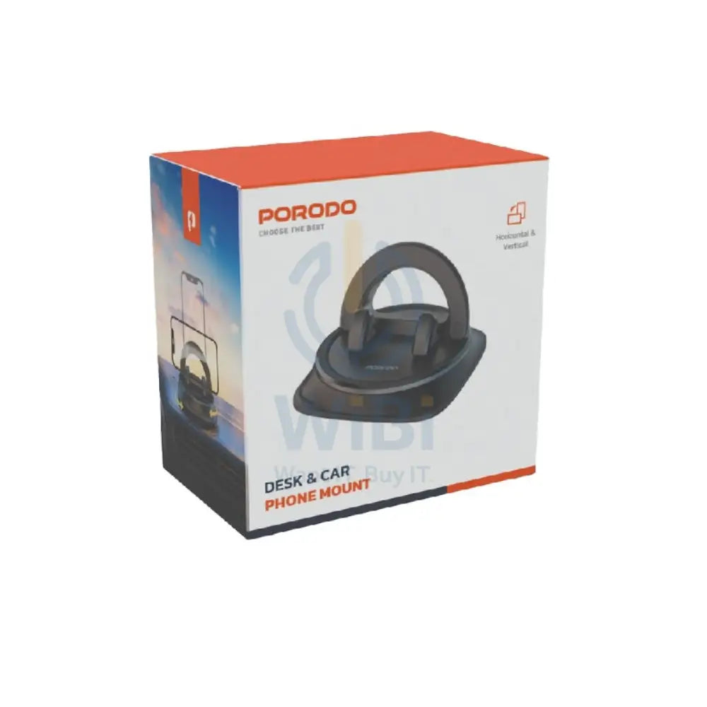 Porodo Rotatable Mobile Phone Bracket - Black Accessories > Mobiles & Tablets > Mobiles > Mobile Holder / Stands
