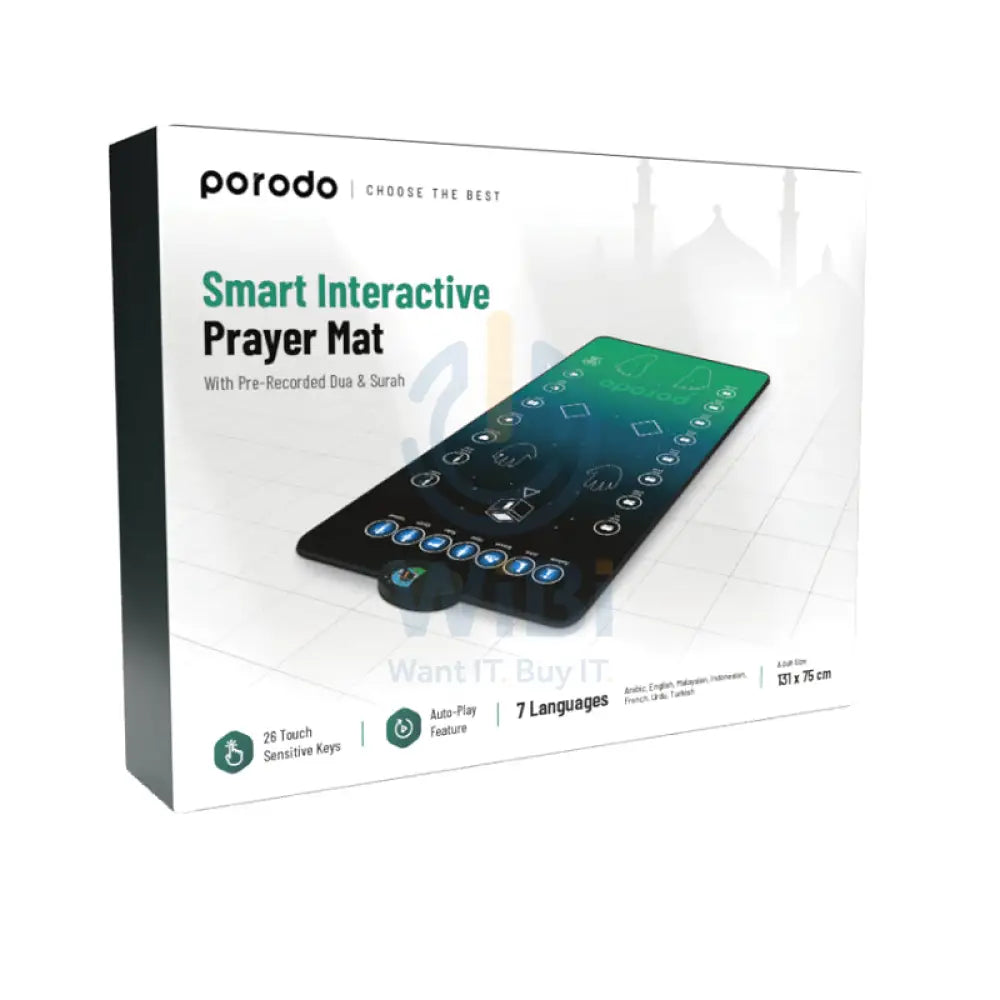 Porodo Smart Interactive Prayer Mat - Blue Accessories > Smart Devices > Offer Zone