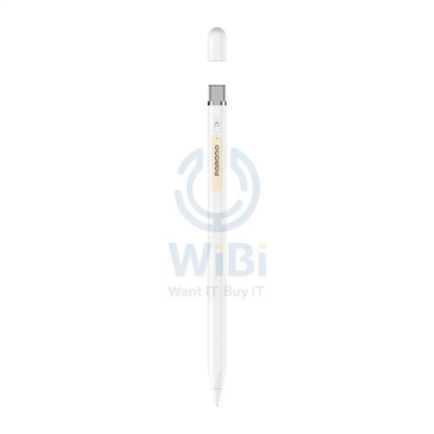 Porodo Smart Stylus Pen for iPad - 1.7mm / 140mAh / USB-C / White Accessories > Mobiles & Tablets > Tablets > Stylus &