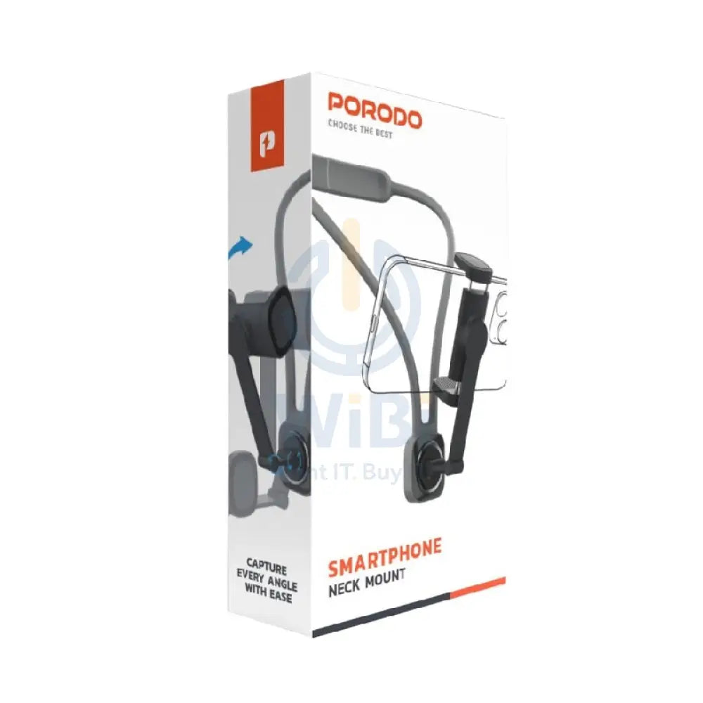 Porodo Smartphone Neck Mount - Black Accessories > Mobiles & Tablets > Mobiles > Mobile Holder / Stands