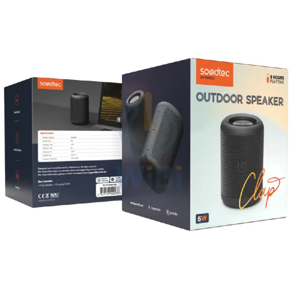 Porodo Soundtec Portable Bluetooth Speaker - 5W / Black Accessories > Audio > Speakers