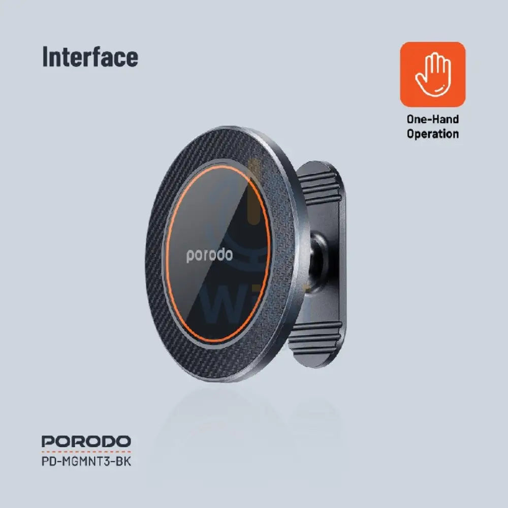 Porodo Stick-On MagSafe All-Purpose Smooth Swivel Phone Mount - Black Accessories > Mobiles & Tablets > Mobiles >