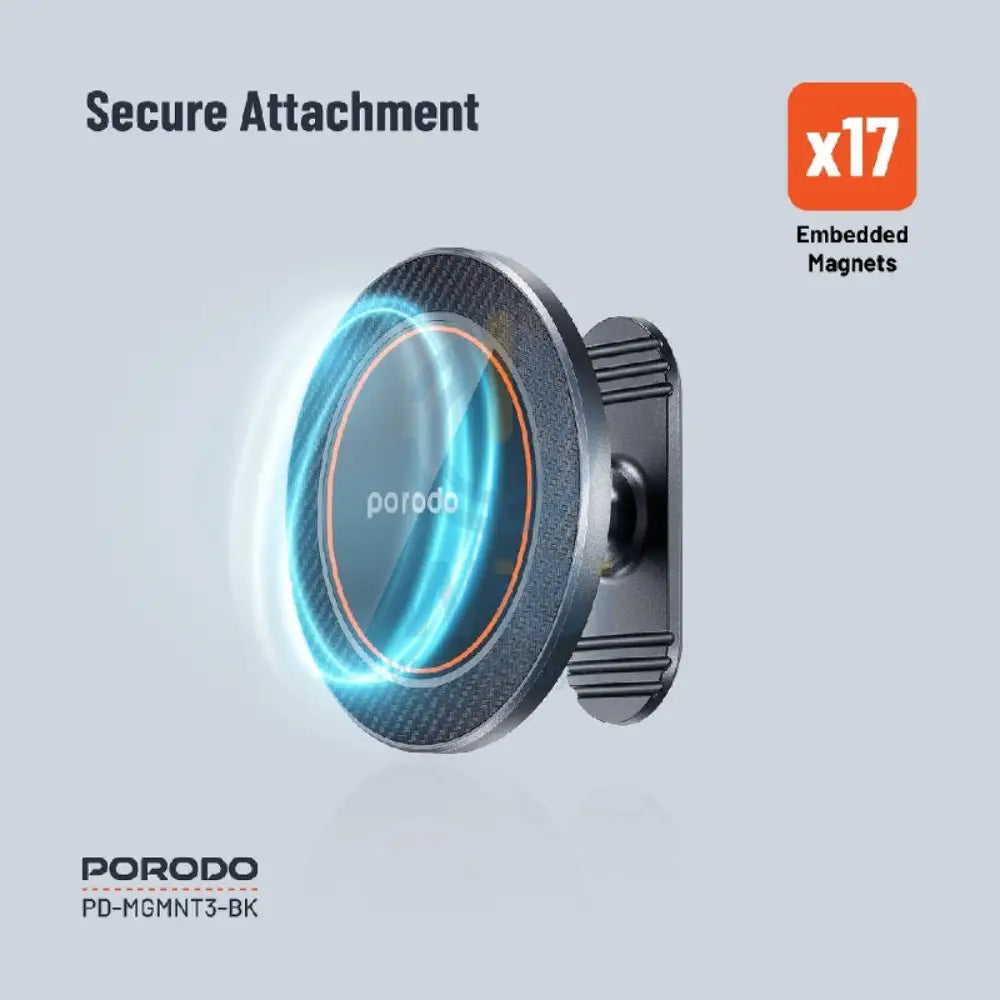 Porodo Stick-On MagSafe All-Purpose Smooth Swivel Phone Mount - Black Accessories > Mobiles & Tablets > Mobiles >