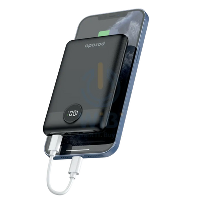 Porodo Super Slim 20W PD & QC3.0 Power Bank 10000mAh With 2-Output Fast Charging - Black Accessories > Power Bank