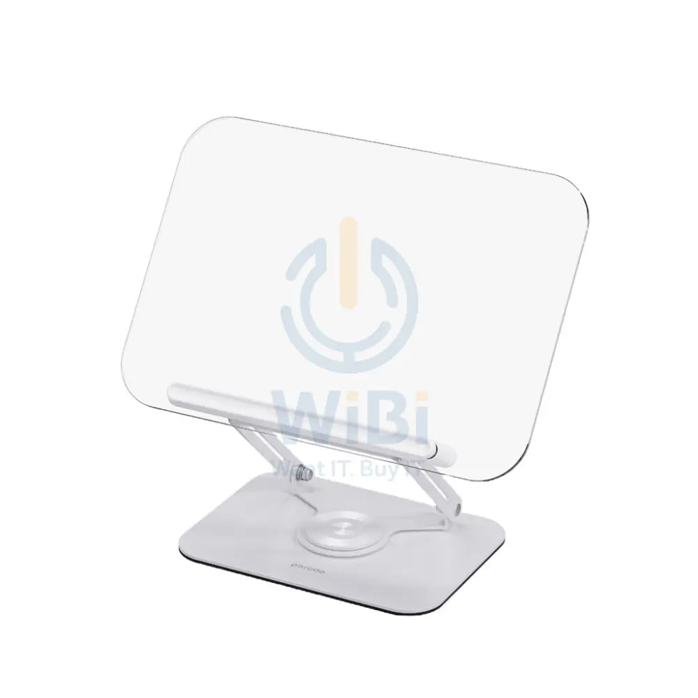 Porodo Transparent 360° Rotatable and Angle Adjustable Tablet Stand - White Accessories > Mobiles & Tablets > Mobiles >