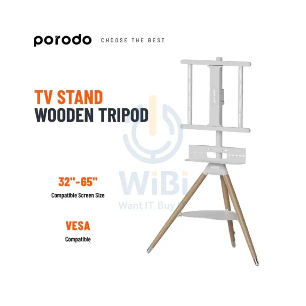 Porodo TV Stand Wooden Tripod Accessories > Other Accessories