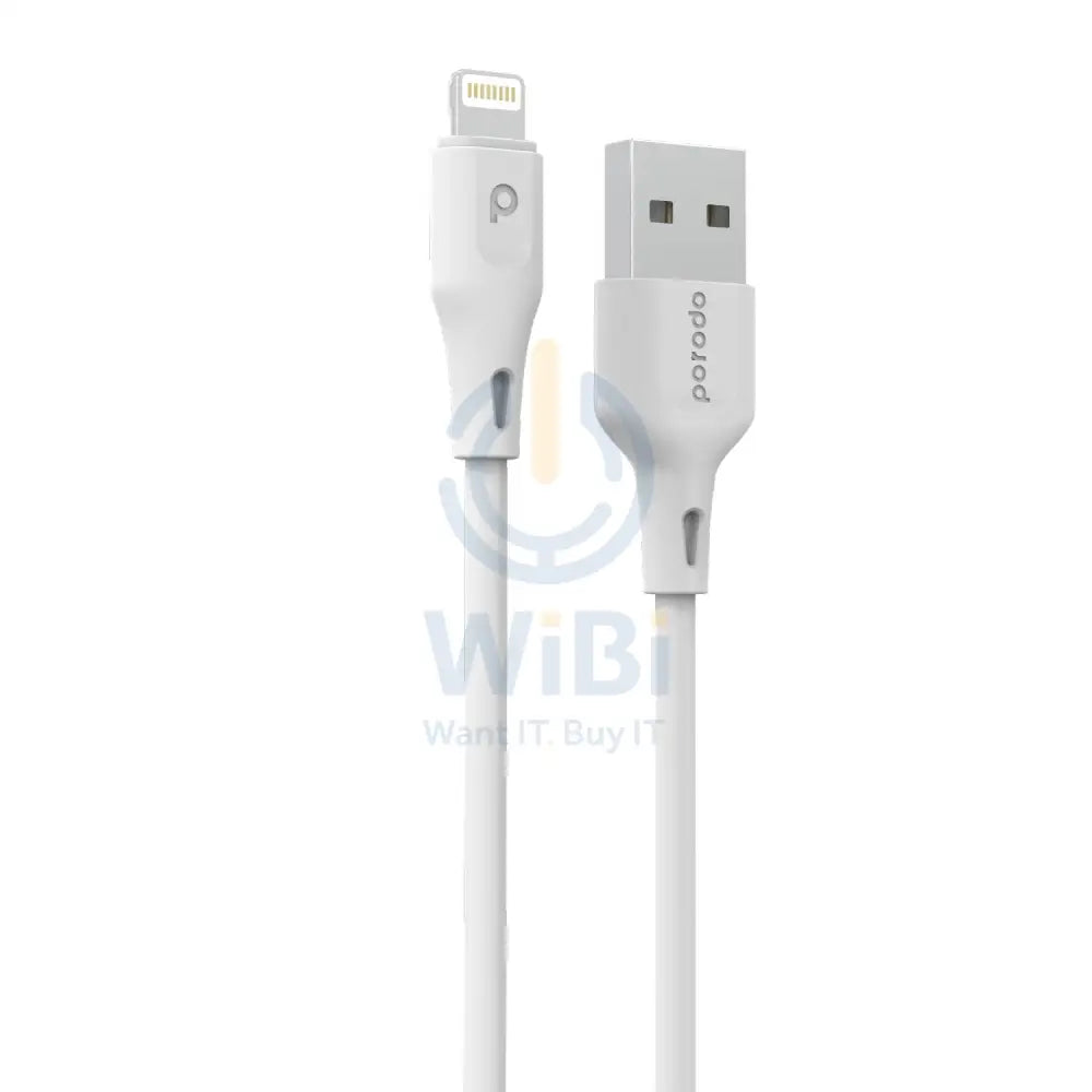 Porodo USB Cable Lightning Connector Durable Fast Charge and Data Cable (3m/10ft) - White Accessories > Cables &