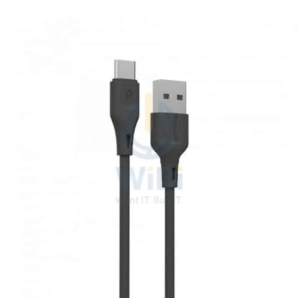 Porodo USB Cable Type-C Connector 3A Durable Fast Charge and Data Cable (3m/10ft) - Black Accessories > Cables &