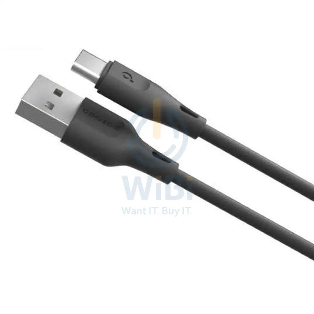 Porodo USB Cable Type-C Connector 3A Durable Fast Charge and Data Cable (3m/10ft) - Black Accessories > Cables &