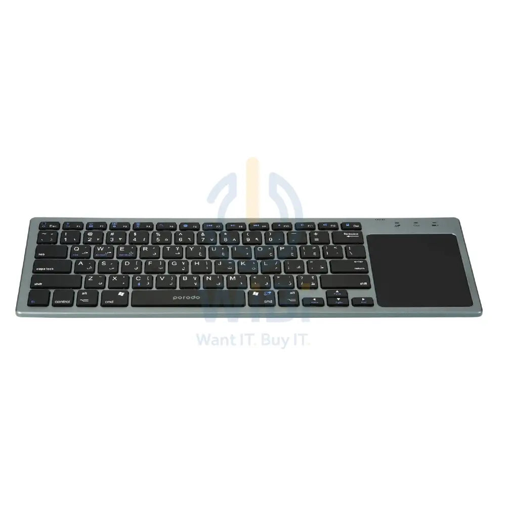 Porodo Wireless Keyboard With Touch-Pad Ultra Slim Bluetooth Keyboard Accessories > Keyboard & Mouse