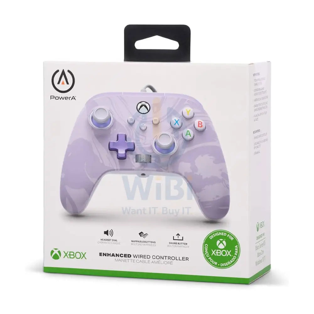 PowerA - Enhanced Wired Controller for Xbox Series X|S - Lavender Swirl Accessories > Gaming Controllers > Gaming Zone