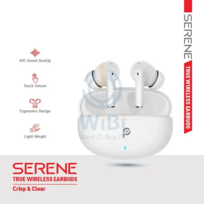 PowerO + Serene True Wireless Earbuds - 280mAh / White Accessories > Audio > Headphones