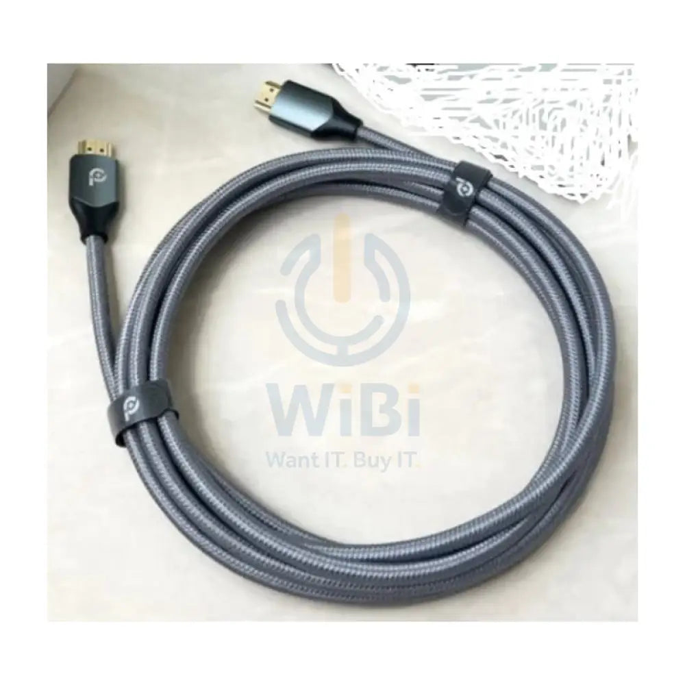 PowerO + Visual 8K Braided Cable - HDMI / 3 Meter / Grey Accessories > Cables & Converters > Cables