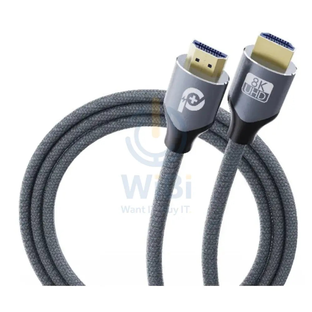 PowerO + Visual 8K Braided Cable - HDMI / 3 Meter / Grey Accessories > Cables & Converters > Cables