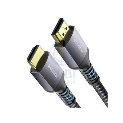 PowerO + Visual 8K Braided Cable - HDMI / 5 Meter / Grey Accessories > Cables & Converters > Cables