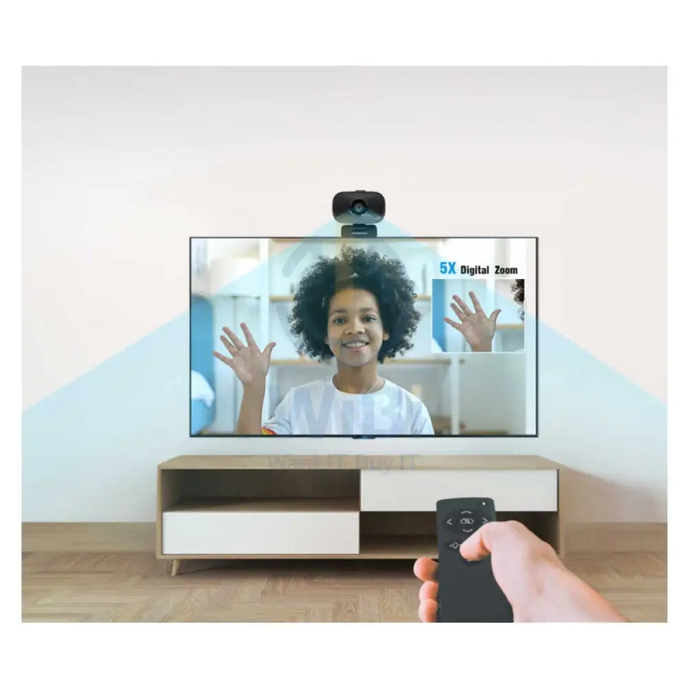 مؤتمر باورولوجي 1080P مؤتمر باورولوجي 1080P ويب كاميرا - 5x رقمية تكبير / أسود كاميرات ويب كاميرا