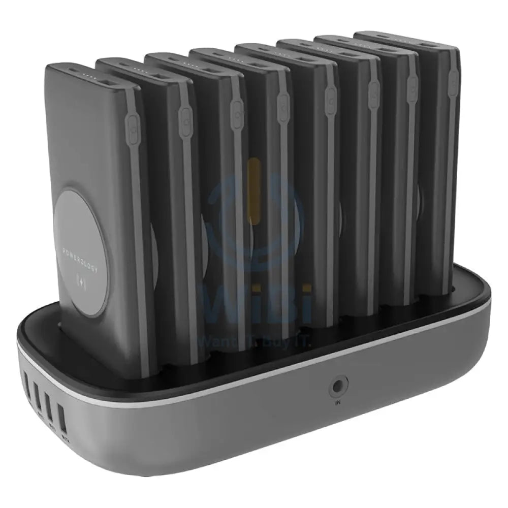 Powerology 8 in 1 Power Bank - 10000mAh / Lightning / Type-C / Black