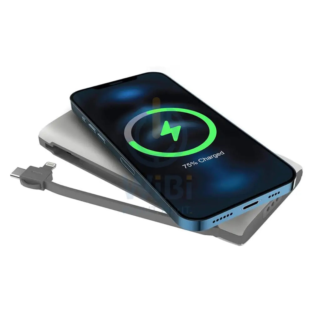 Powerology 8 in 1 Power Bank - 10000mAh / Lightning / Type-C / White