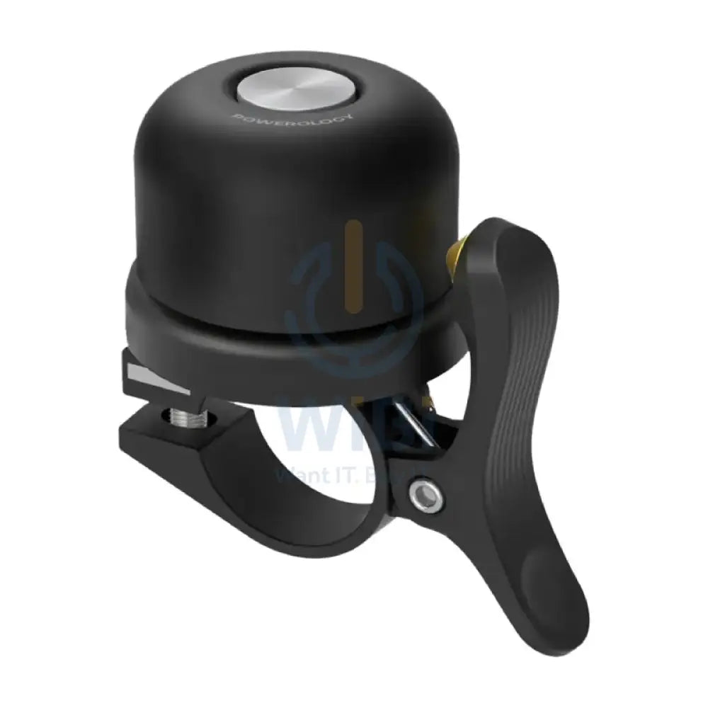 Powerology Bicycle & Scooter Bell With Airtag Mount Black Accessories > Smart Devices