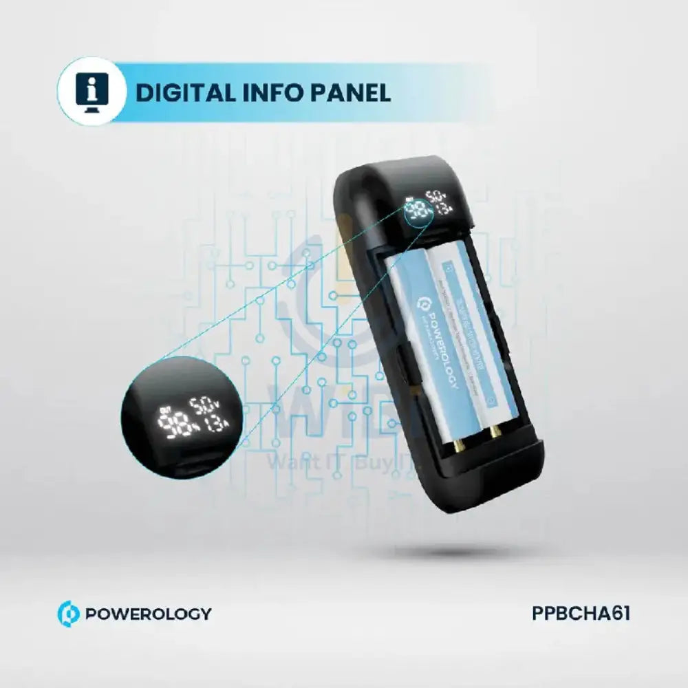 Powerology Diy Cell Power Bank - 15000mAh / 18W / Grey Accessories > Power Bank