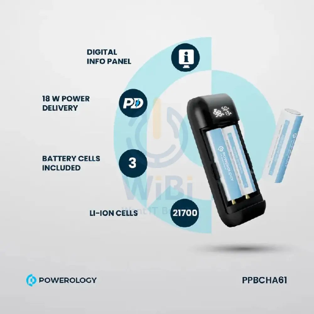 Powerology Diy Cell Power Bank - 15000mAh / 18W / Grey Accessories > Power Bank