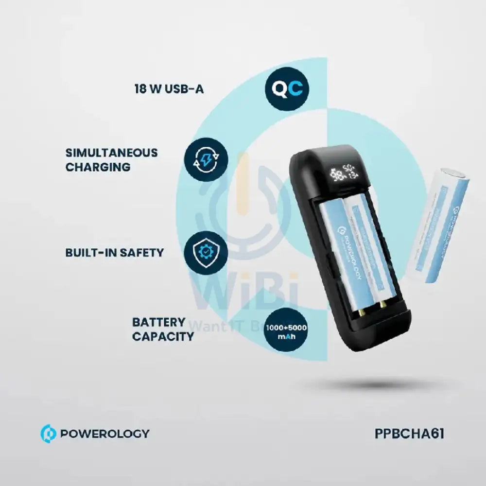 Powerology Diy Cell Power Bank - 15000mAh / 18W / Grey Accessories > Power Bank