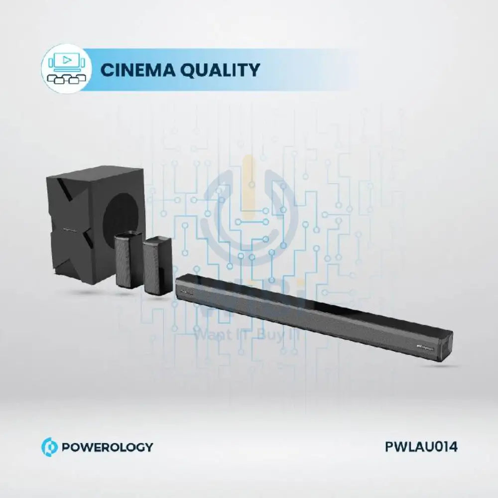 Powerology Home Theater System - 5.1CH / 370W / Bluetooth / Black Accessories > Audio > Speakers