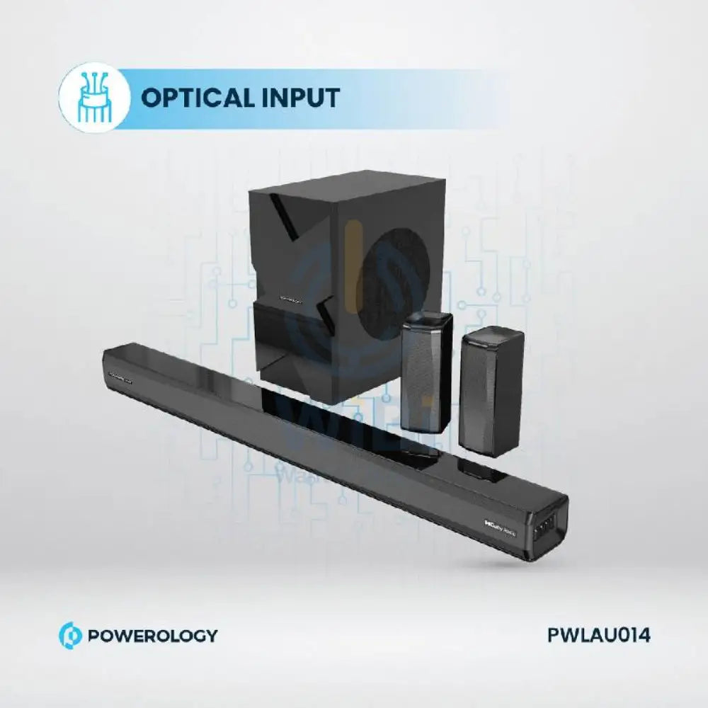 Powerology Home Theater System - 5.1CH / 370W / Bluetooth / Black Accessories > Audio > Speakers