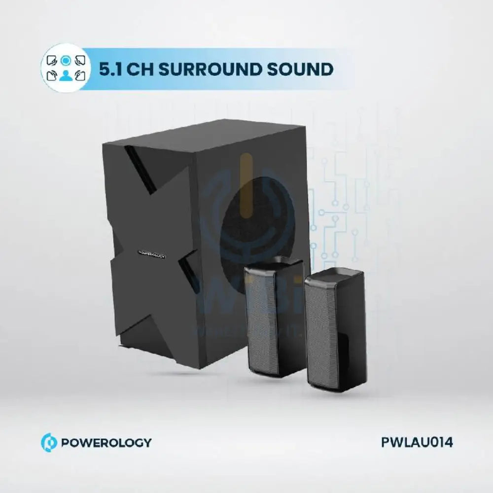 Powerology Home Theater System - 5.1CH / 370W / Bluetooth / Black Accessories > Audio > Speakers